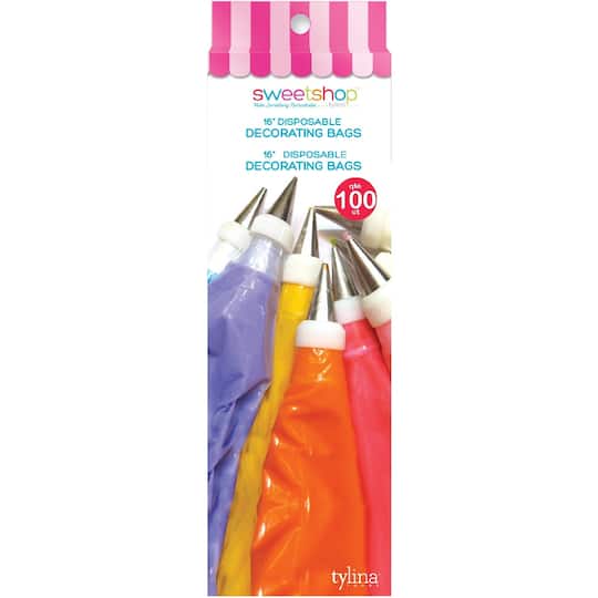 Sweetshop&#x2122; 16&#x22; Disposable Decorating Bags, 100ct.